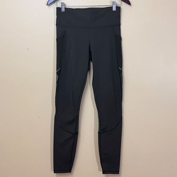 Lululemon Miles Ahead Mesh Yoga Workout Tight - Women's Size 6 - Green - Picture 4 of 11